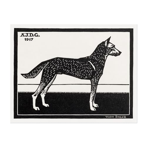 Impression d'art Giclée de chien affiche A2 Julie de Graag décoration murale