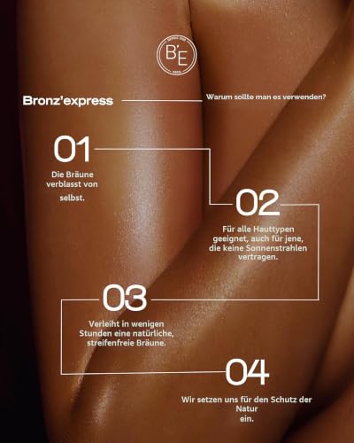 BRONZ EXPRESS | Selbstbräuner Gesicht und Körper Getönte | Lotion Natürliches Ergebnis | 150 Milliliter | Natürliche Bräune… – Ansicht 3