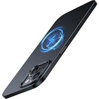 TORRAS Dr. Ultra Dünn für iPhone 13 Hülle iPhone 14 Hülle für MagSafe [Nr. 1 Magnetkraft] Extrem Stoßfest Kratzfest Hülle iPhone 13/14 Case (Samtiger Griff & Elegantes Aussehen) Slim hülle Schwarz – Ansicht 1