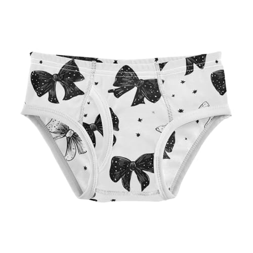 Wusikd Black White Bows Boys' Underwear Cotton Boys Briefs Soft Toddler Underwear 2T