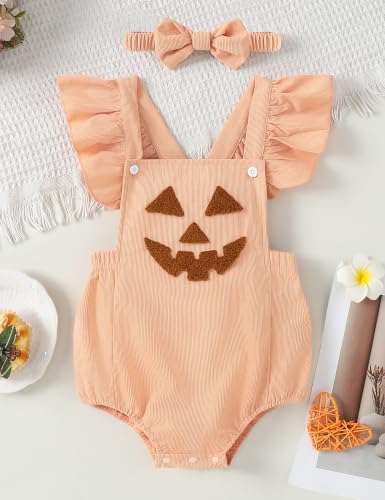 GEMLON Baby Halloween Costumes Girl Ruffled Sleeveless Romper 12-18 Month - image 4
