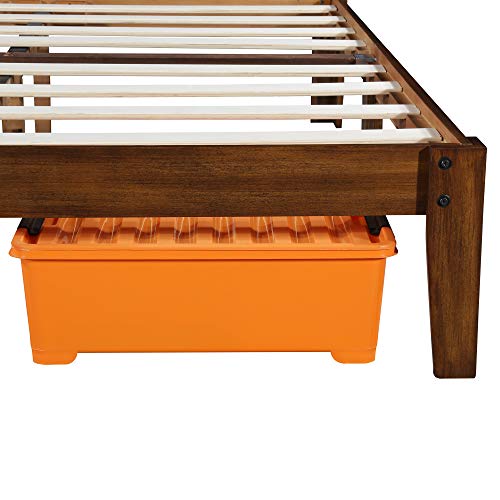 Sleeplace Deluxe Wood Platform Headboard, Queen Bed Frame, Natural #TOP3