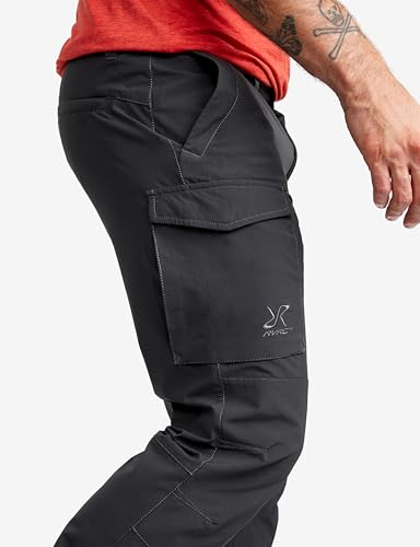 RevolutionRace Adventure Cargo Stretch Pants für Herren, Wanderhose für viele Outdoor-Aktivitäten, Anthracite, XL