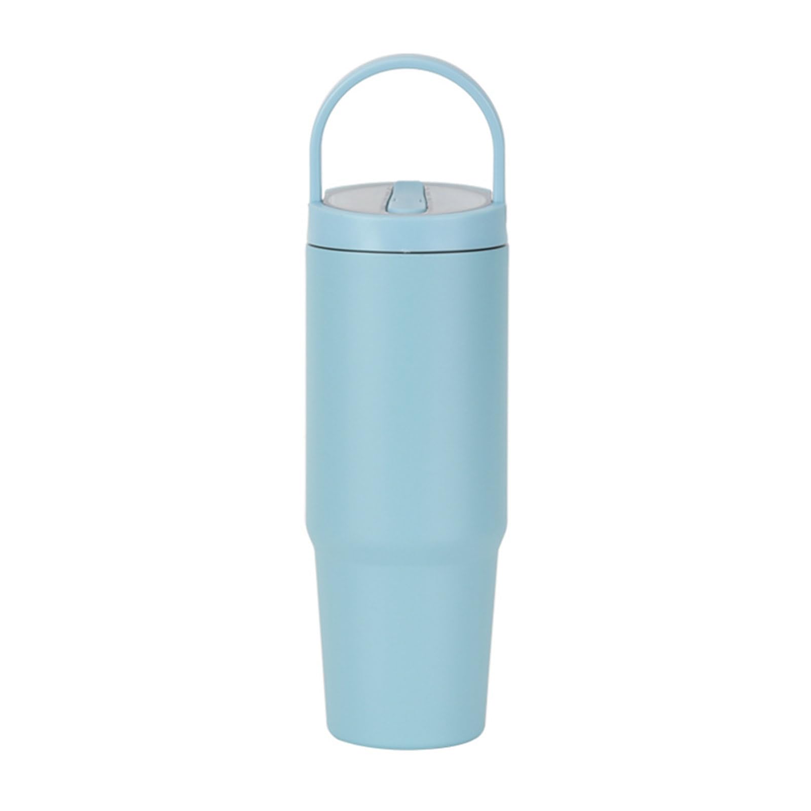 Btgghytr Large 900Ml Vacuum Sealed Tumblers with Removable Straw Easy Carry Design Permanent Rustless Beverage Container Offices Vacuum Flask Cup with Removable Straw