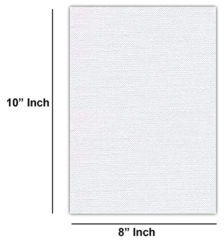 Image of 6 Pieces 8 x 10 Inch, Medium Size Canvas Boards for Painting, Acrylic Oil Painting Board 6 Pcs Set, White Color