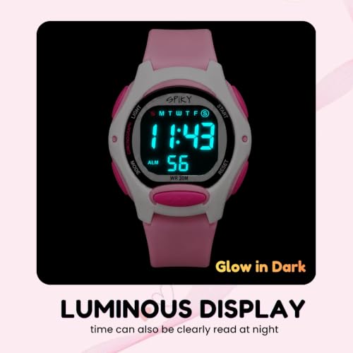 Image of SPIKY Digital Sports Watch for Kids | Multifunctional with Luminous LED Display & Alarm | Water-Resistant & Silicone Strap | Best Birthday Gift Wrist Watches for Boys & Girls | Age 2-14 yrs