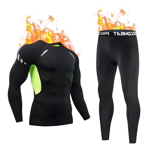 Lishang Ropa Interior Térmica Hombre Conjuntos Térmicos