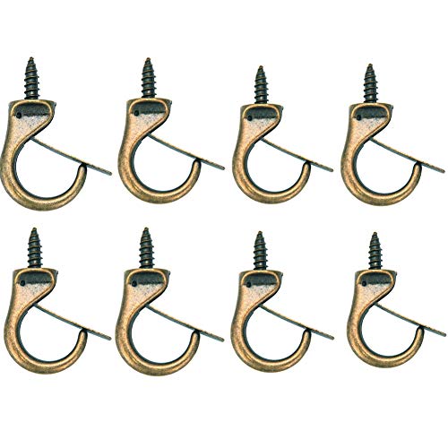 Preisvergleich Produktbild mciskin Tassenhaken fallen gelassen Deckenhaken Abgehängte Deckenhaken Schrauböse Haken, Schraubhaken (8 stück / bronze)