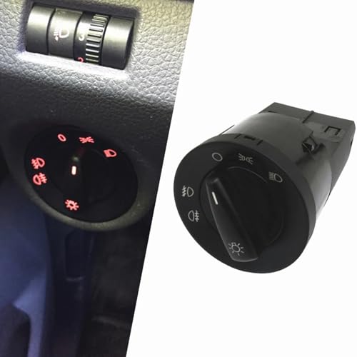 Interruptor de control de faros delanteros 1C0941531 con perilla luz antiniebla 6