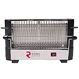 ROMO. Tostador Vértical 750W hasta 4 Rebanadas. Botón Encendido/Apagado, Rejilla Acero Inoxidable. 2 Pinzas Mango de...