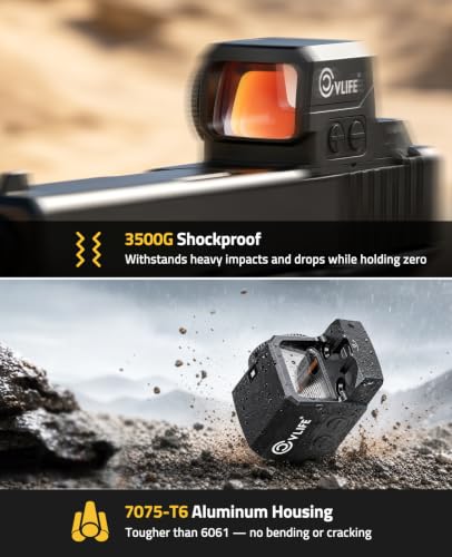 CVLIFE WildHawk Enclosed Multi-Reticle Red Dot Sight for RMS RMSc Footprint - image 4