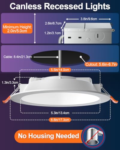 DUSKTEC Smart Recessed Lighting 6 Inch - Image 2
