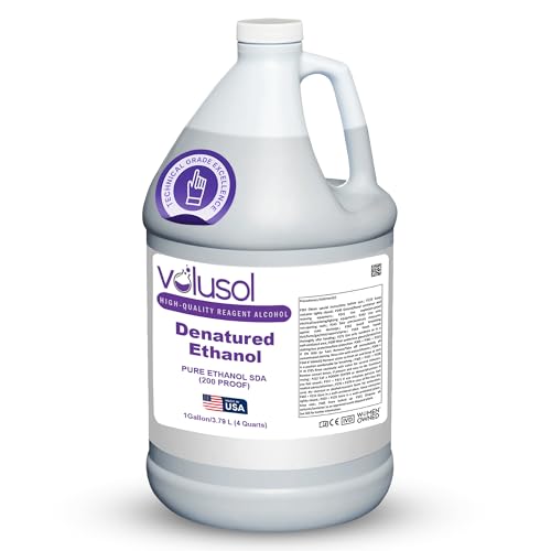 Volu-Sol Denatured Ethanol SDA (200 Proof) | Ideal for Lab & Industrial Use | Reagent Alcohol | Not for Human Consumption | Trusted by Healthcare & Veterinary Industries- 1 Gallon / 4 Quarts