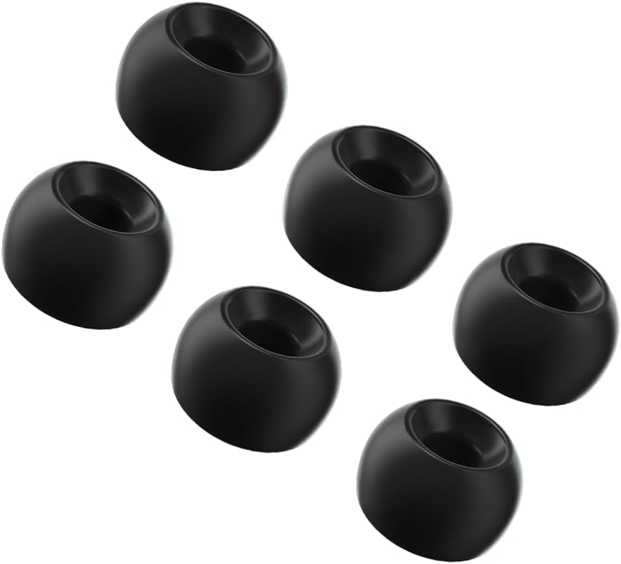 Divinus Velvet Wide Bore Silicone Eartips for 4-6mm Nozzle, Replaceable IEM Earbud Tips with Enhanced Sound Quality and Comfort (S(3 Pairs))