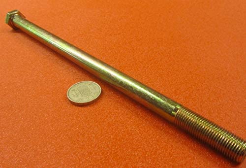 Grade 8 Zinc Yellow Steel Bolts RH PT 1/2"-20 x 10.00 Length