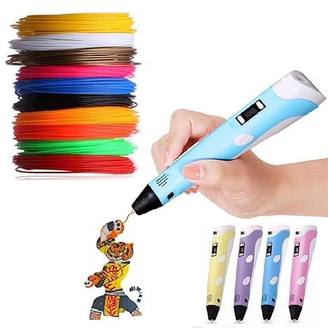 kidivo Kids Friendly Magic 3D Pen | Intelligent Drawing Printing Doodler Pen | Drawing 3D Model for Kids and Adults | 15 Multicolors PLA Filament Refills Included-image-43