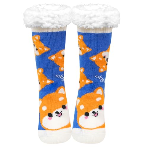 Calcetines zapatillas de casa invierno mujer con suela gruesa