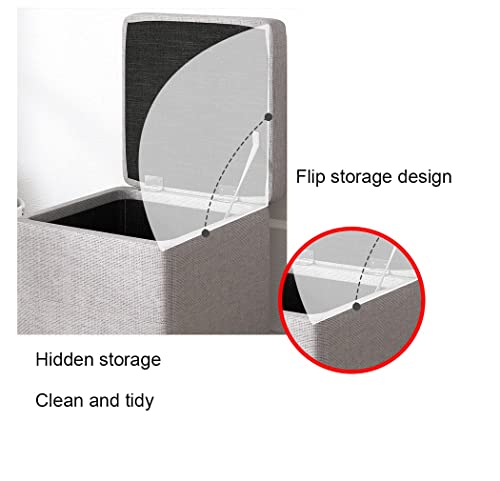 Banc de rangement pour chaussures d'entrée avec tabouret à langer et coussin en cuir confortable - 7