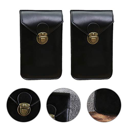 UKCOCO Bolsa Masculina Vertical Para Celular Com Cinto Fino Bolsa Cintura Pequena Multifuncional Min