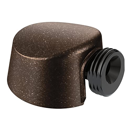Conector de pared para ducha de mano redondo Moen con acabado bronce aceitado, modelo A725ORB miniatura 1