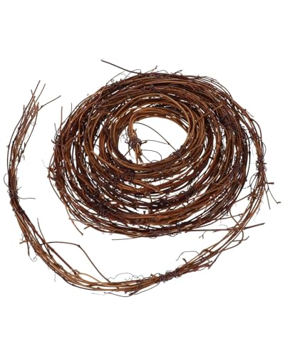 WUNZILO 1 pezzo Corona di Vite,Ghirlanda Natalizia con Ramo in Rattan e Ramo di Natale, Decorazione per Le Vacanze di Natale, Fai da Te, Matrimonio, Parete della Porta (4,6 m)