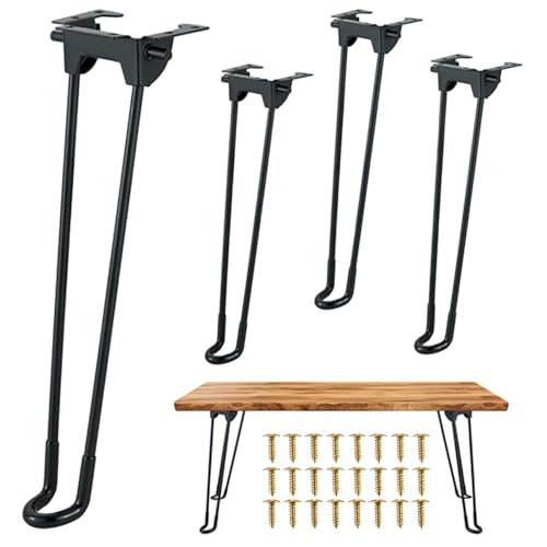 Patas metálicas plegables de 32cm para proyectos DIY en sillas, mesas de centro y bancos 2