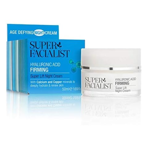 Super Facialist Hyaluronic Acid Firming Super Lift Night Cream, Nourishing Anti Wrinkle Night Time Moisturiser, 50 ml Cover