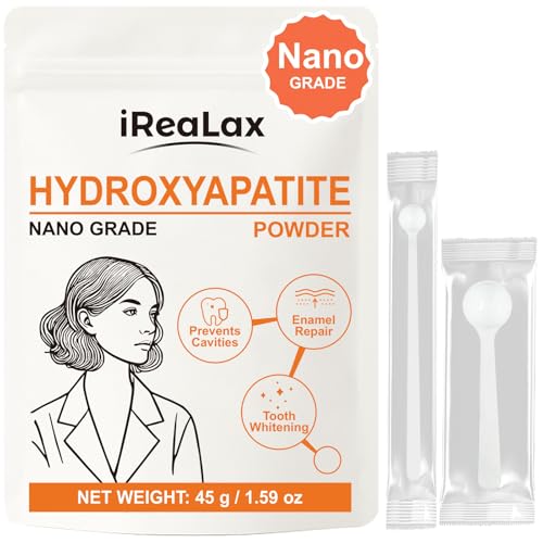 iReaLax 100% Pure Nano Hydroxyapatite Powder 45g (1.59 oz) | Nano Grade unflavored Hydroxyapatite Crystals for Teeth | DIY Formulations | nanohydroxyapatite Bulk