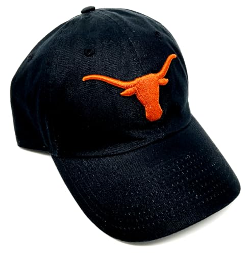 Gorra ajustable negra con logo mascota Texas Longhorns miniatura 1
