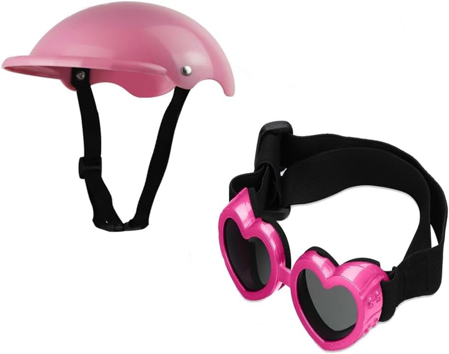2 Pieces Small Dog Helmet and Goggles,...