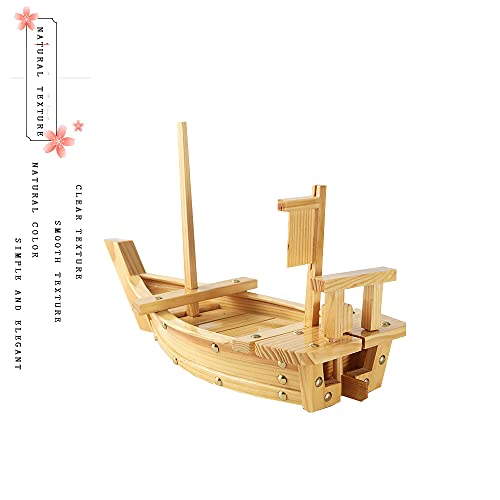 Xmyz Wooden Sushi Tray Serving Boat Plate Large Size 40-60Cm/15”-23” For Restaurant White Pine Sushi Boat Sashimi Plate #TOP2
