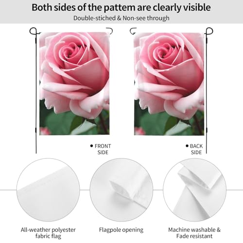 Drapeaux de jardin roses extérieurs avec impression double face durable - 3