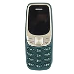 Unlocked Smallest Mobile Phone, Tiny Mini Mobile with Voice Changer, Hands Free Bluetooth Dialer Phone for Students, Child, Support Dual SIM Card, 0.66 Inch (Green)