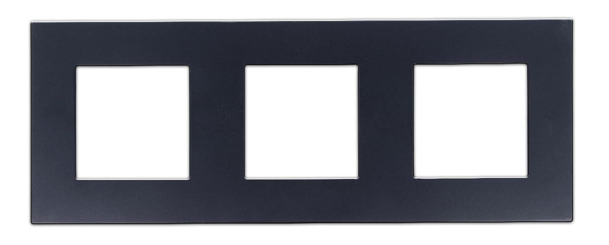 LUXUS-TIME Alleen frame, wandpanelen, lichtschakelaar, afdeklijsten voor aanraakschakelaar, lichtschakelaar, stopcontacten, inbouwdozen van aluminium in goud, zilver, zwart (1-voudig, zwart-aluminium LUXUS-TIME Alleen frame, wandpanelen, lichtschakelaar, afdeklijsten voor aanraakschakelaar, lichtschakelaar, stopcontacten, inbouwdozen van aluminium in goud, zilver, zwart (1-voudig, zwart-aluminium