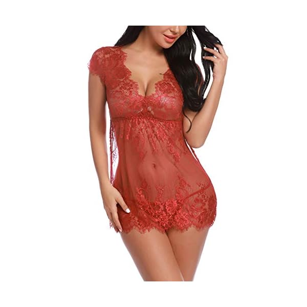 Sykooria Femme Lingerie Erothique Mujer Lencería Erótica, H-Rouge, XL 7 414nAin2wIL. SS600 - Sykooria Femme Lingerie Erothique Mujer Lencería Erótica, H-Rouge, XL