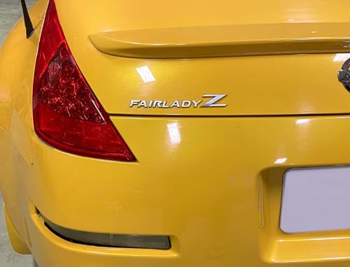 Image of 3D Silver fair lady Z letter car sticker emblem badge for rear trunk tailgate