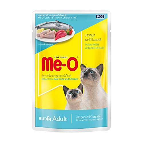 Image of ME-O Pouch Wet CAT Food Tuna and Chicken in Jelly 80 G Pack of 12