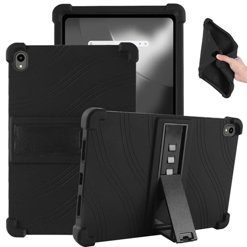 Kebiory for Walmart Onn 12.1 inch Tablet Pro Case (2024 Model) Soft Silicone Case Shockproof with Kickstand Friendly Holder for onn. 12.1 Tablet Pro 2024 (Black.)