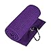 Aymzbd Golf Towel Golf Club Towel Water Absorption with Carabiner Wiping Cloth for Golf Lovers Microfiber Golf Ball Cleaner Towel, Purple