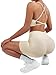 SUUKSESS Women Seamless 2 piece Workout Sets Strappy Padded Sports Bra Booty High Waisted Shorts Outfits (Beige,M)