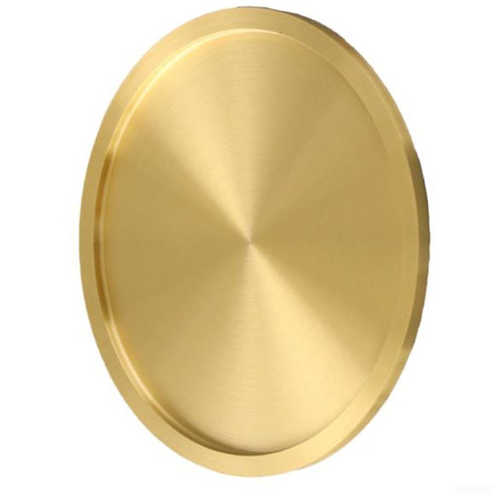 Posavasos redondos de latón, paquete de 6 posavasos de metal dorado para tazas de café, vasos de cerveza, decoración del hogar, 10 cm (6 unidades)