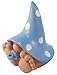GlitZGlam Bebé gnomo en Miniatura Toby - Bebé gnomo con Sombrero Azul Celeste a Lunares para tu jardín para Hadas