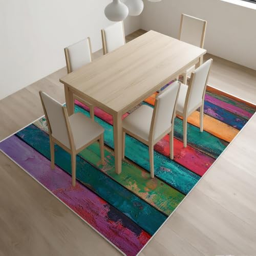 Tapis de sol moderne 140x200 cm violet résistant et facile à nettoyer