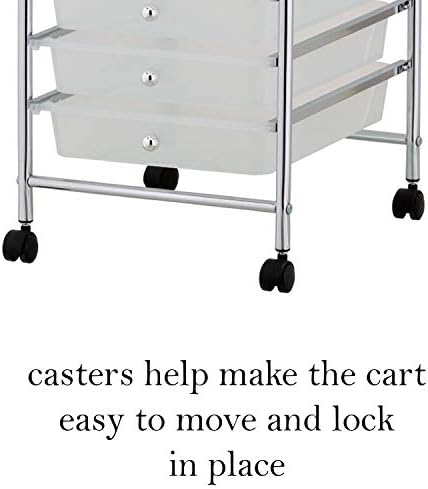 Taylor & Brown 10 Drawer Mobile Rolling Storage Trolley Unit Organiser On Wheels For Salon, Beauty Make Up, Hairdressing, Beauty & Home Office Stationary (White)