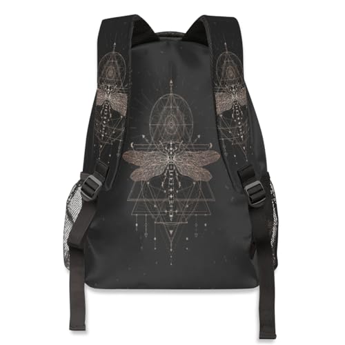 Sac à dos d'école libellule pour voyage décontracté et fac - 5
