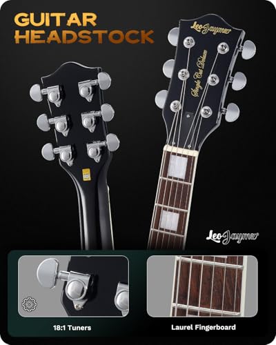 Image of Leo Jaymz SC Series Electric Guitar - Mahogany Body, Laurel Fingerboard, Dual Humbuckers,Tune-O-Matic Bridge, C Neck, 18:1 Tuners (US Flag)