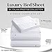 Queen Italian Prestige Collection Striped Bed Sheet Set – 1800 Luxury Soft Microfiber Deep Pocket 4-Piece Bedding Set - Wrinkle, Stain, Fade Resistant - White