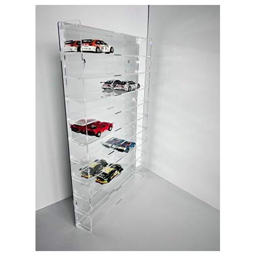 Tekniker laser 1:43.4.2L10B/40.E vitrinskåp av metakrylat, transparent/spegelgolv, monterad, mått: 75 x 50 x 7 cm (HxWxD), 15-delat set