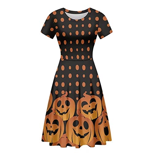 PinUp Angel Vestido corto de manga corta para mujer, estampado ún...