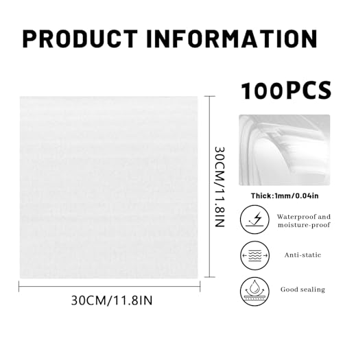 Verpackungsmaterial Luftpolsterfolie Umzug 100Stk Schaumfolie für Umzugskartons Kartons Geschirr Gläser Weinflaschen Versand(30 * 30cm) (Umzug 100Stk)